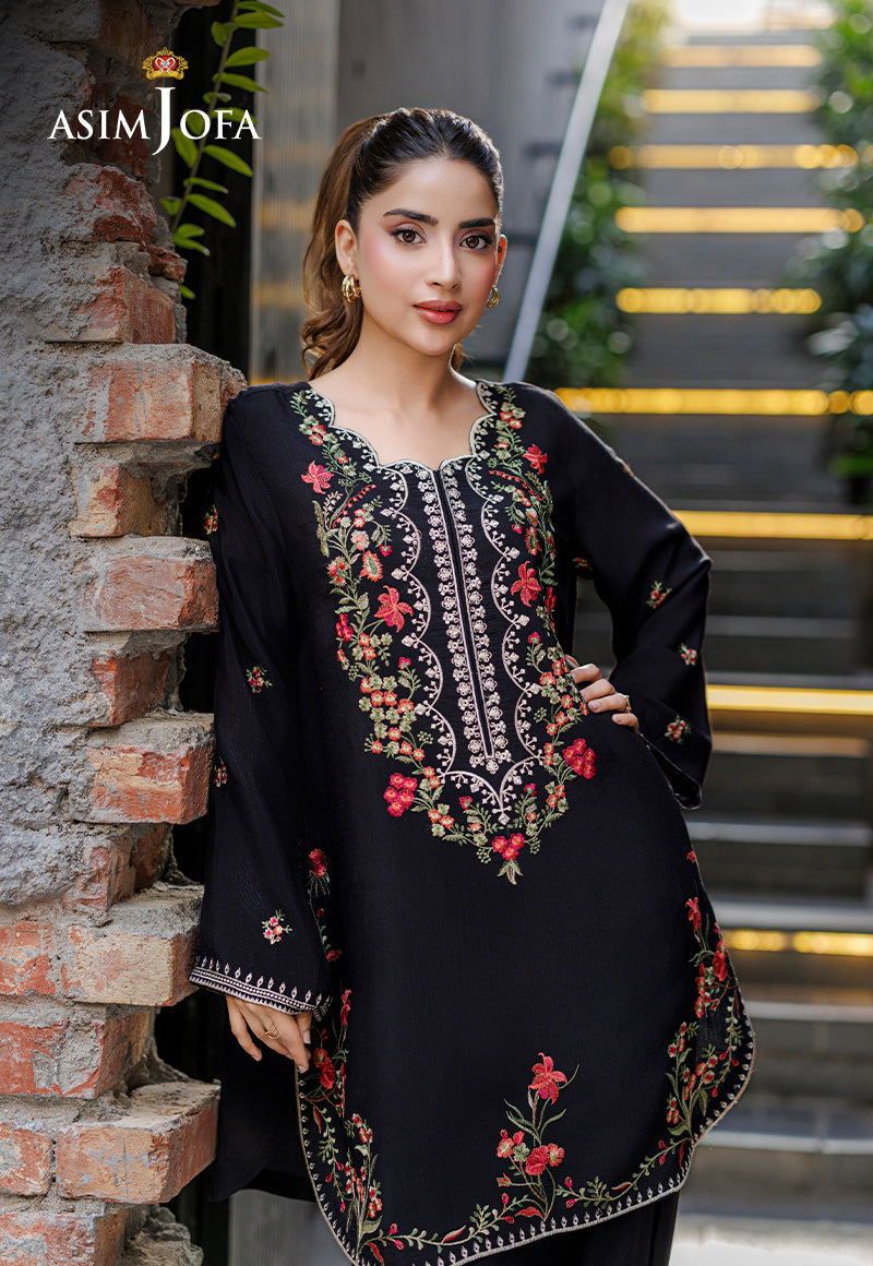 AJPB-303 Embroidered Raw Silk Stitched 2pcs