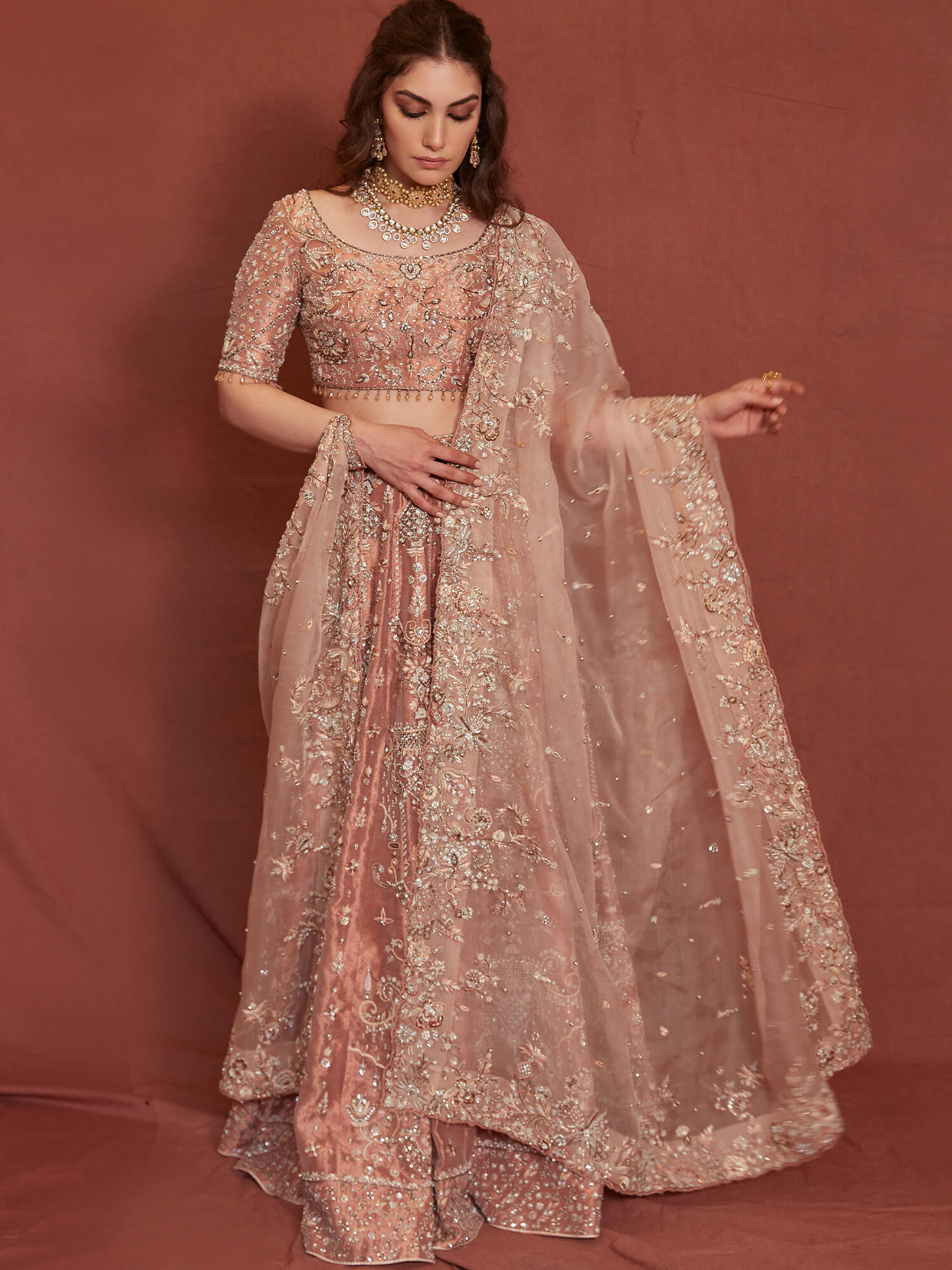 Blouse, Lehenga & Dupatta