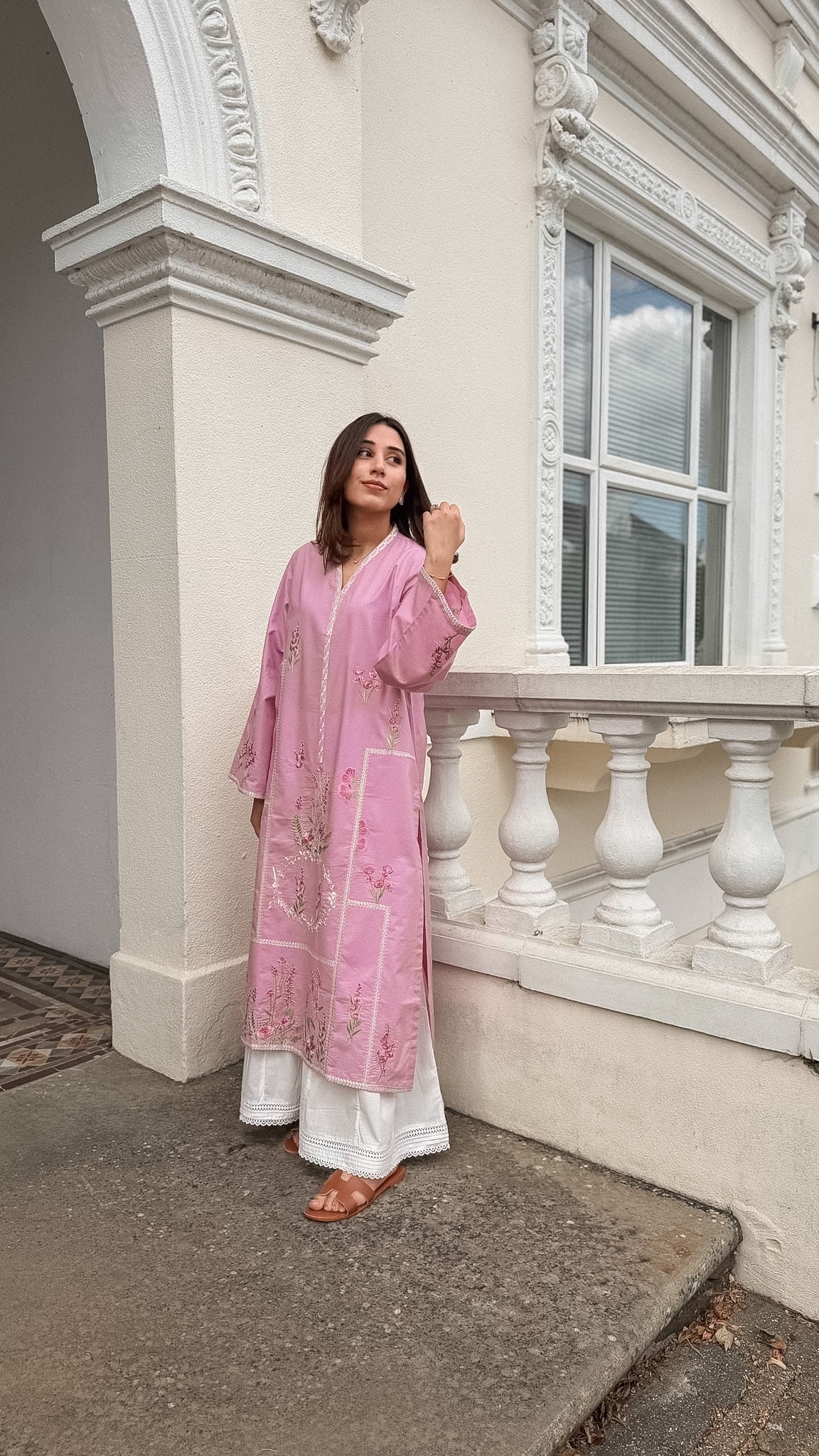 Botanica - Pink Embroidered Kurta