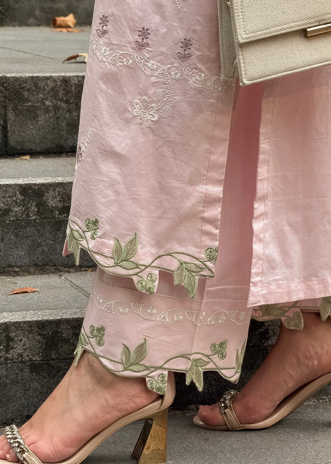 Zinnia - Pink Embroidered CO-ORD Set