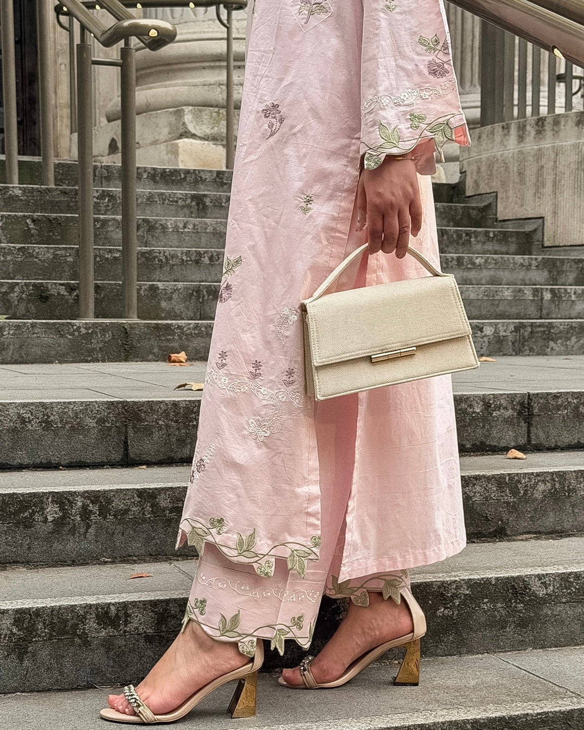 Zinnia - Pink Embroidered CO-ORD Set