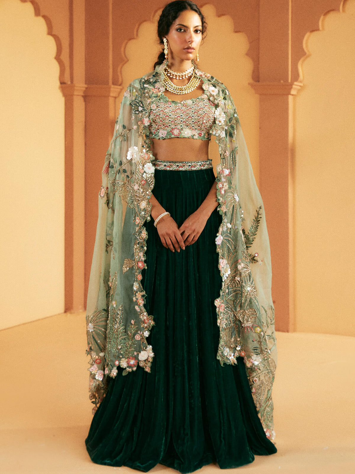 Blouse, Lehenga & Dupatta - BD964
