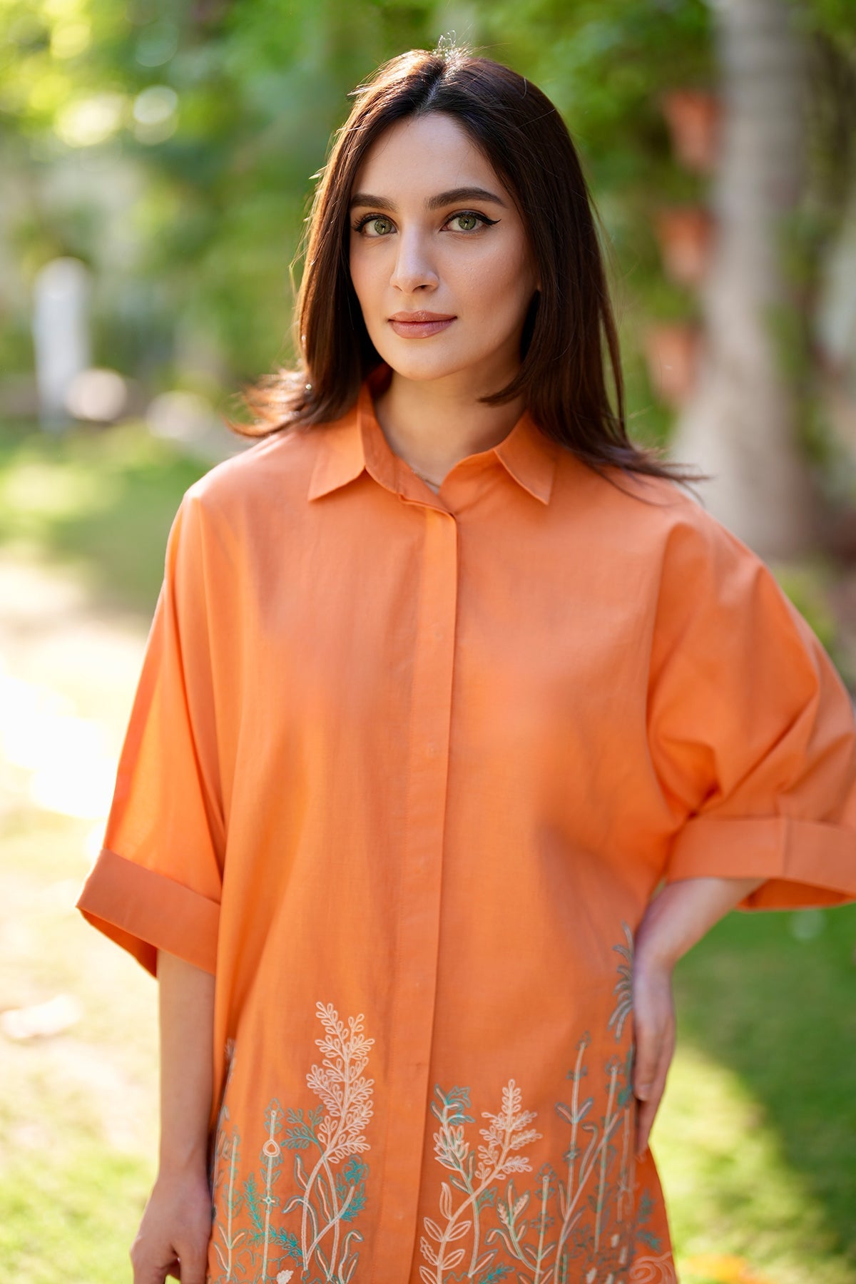 Embroidered Organza Fabric (2Pcs)