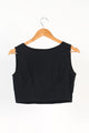 Black Crop Top(Sleeveless)