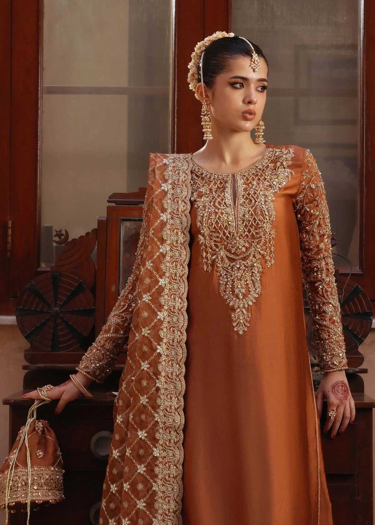 Zulekha Style — Mairaz Golden Mocha Three-Piece Suit