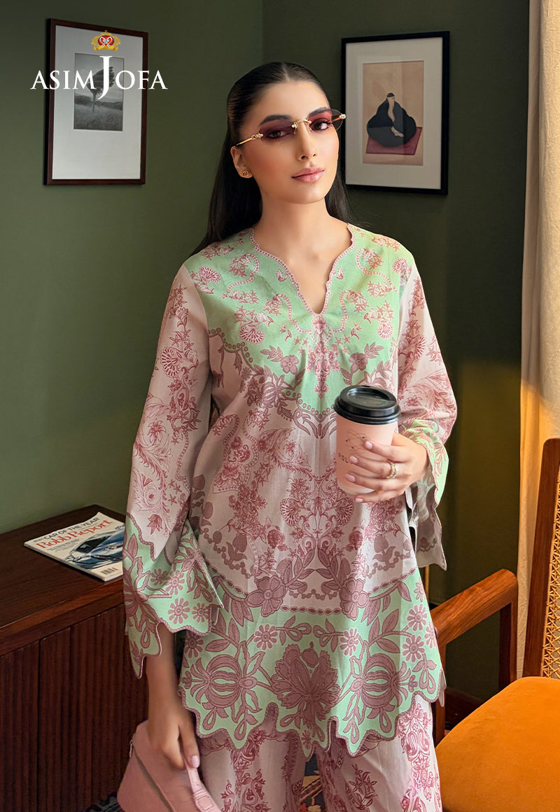 AJPBC-08 Printed Cambric Stitched 2 Pcs