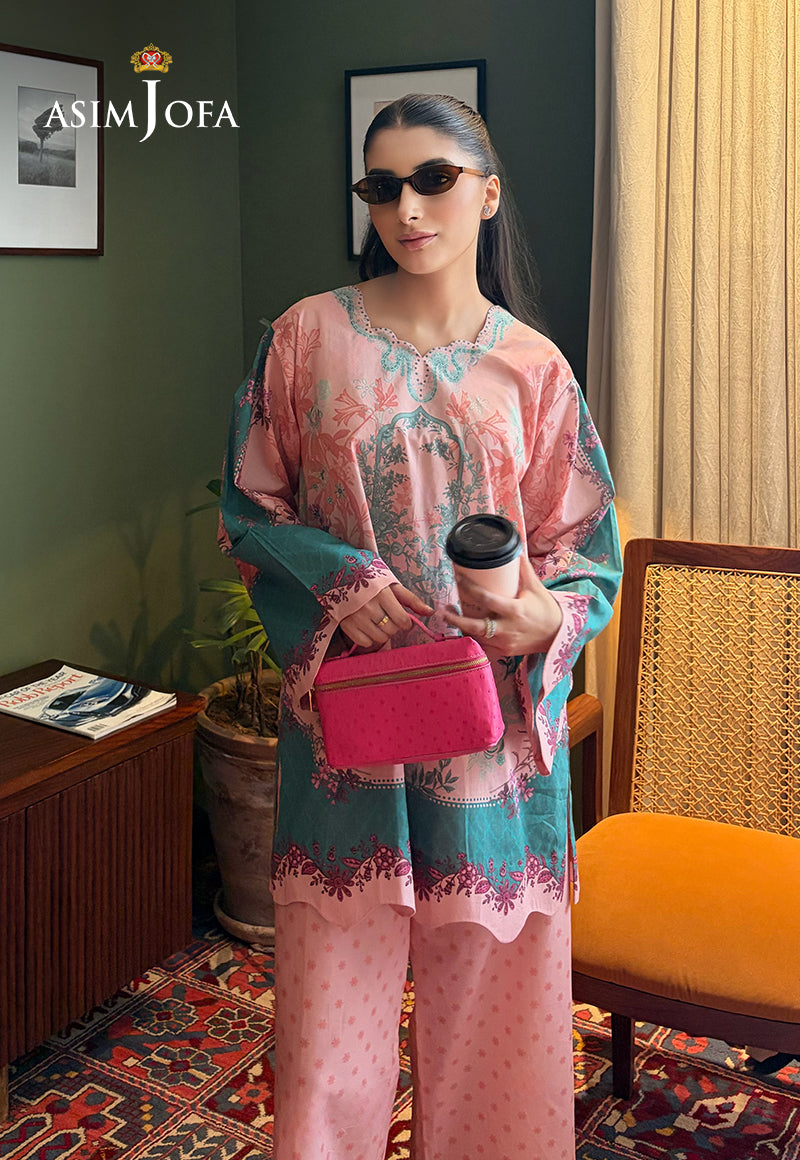 AJPBC-09 Printed Cambric Stitched 2 Pcs