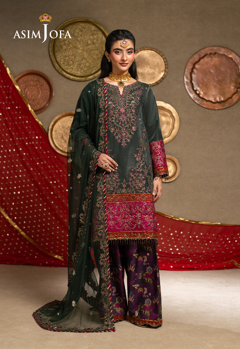 AJUMV-04 Embroidered Velvet Unstitched 3 Pcs