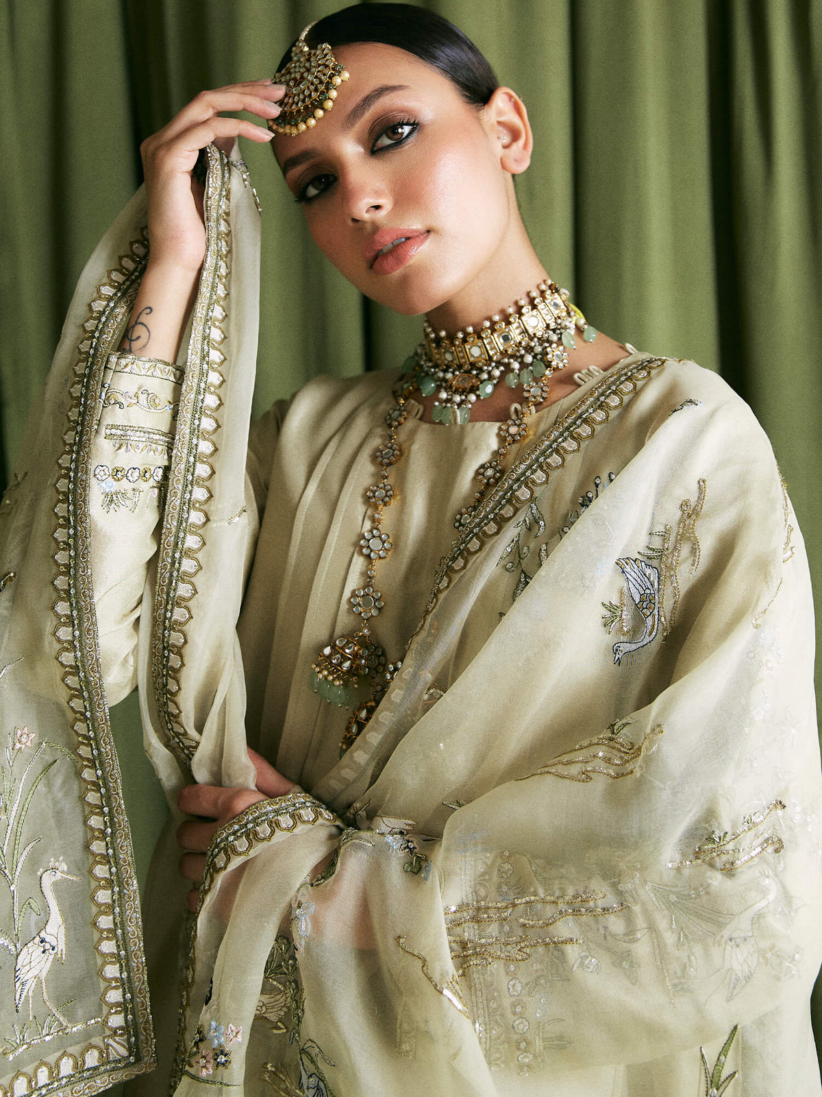 Alisha, Pinched Skirt & Dupatta