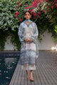 Ss24Da-2518 Sky Blue 2Pcs Hand Embellished Shirt With Trouser