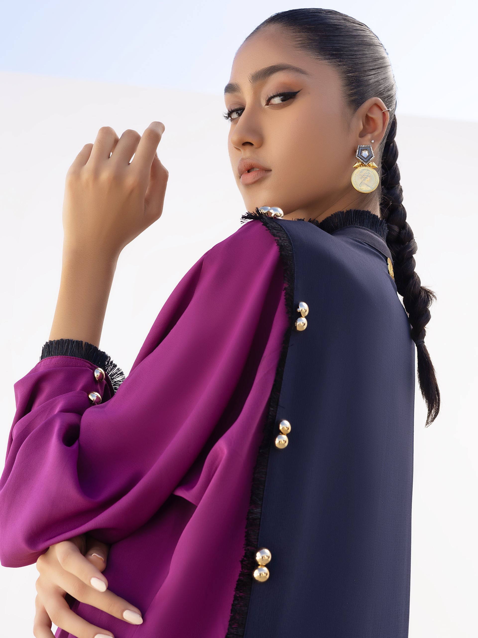 Reem - Dark Purple & Navy Blue