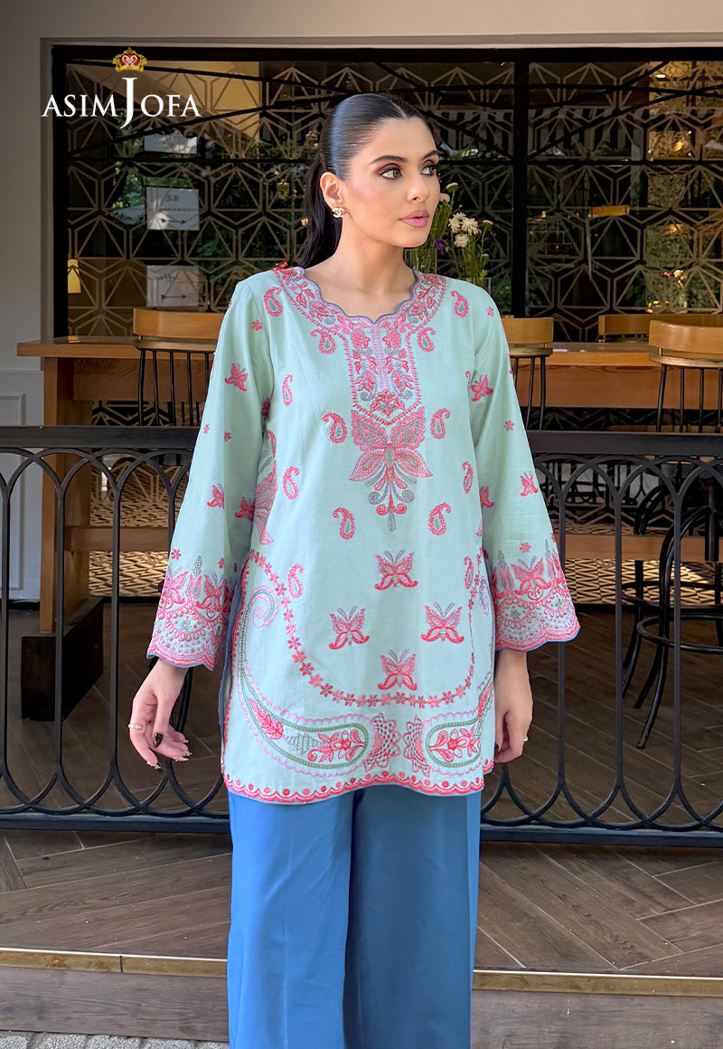 AJPBE-07 Embroidered Cambric Stitched 2 Pcs