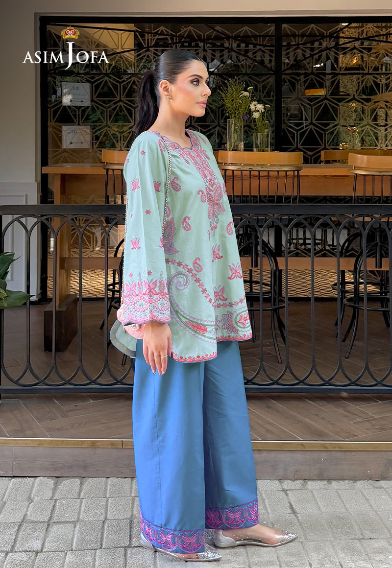 AJPBE-07 Embroidered Cambric Stitched 2 Pcs