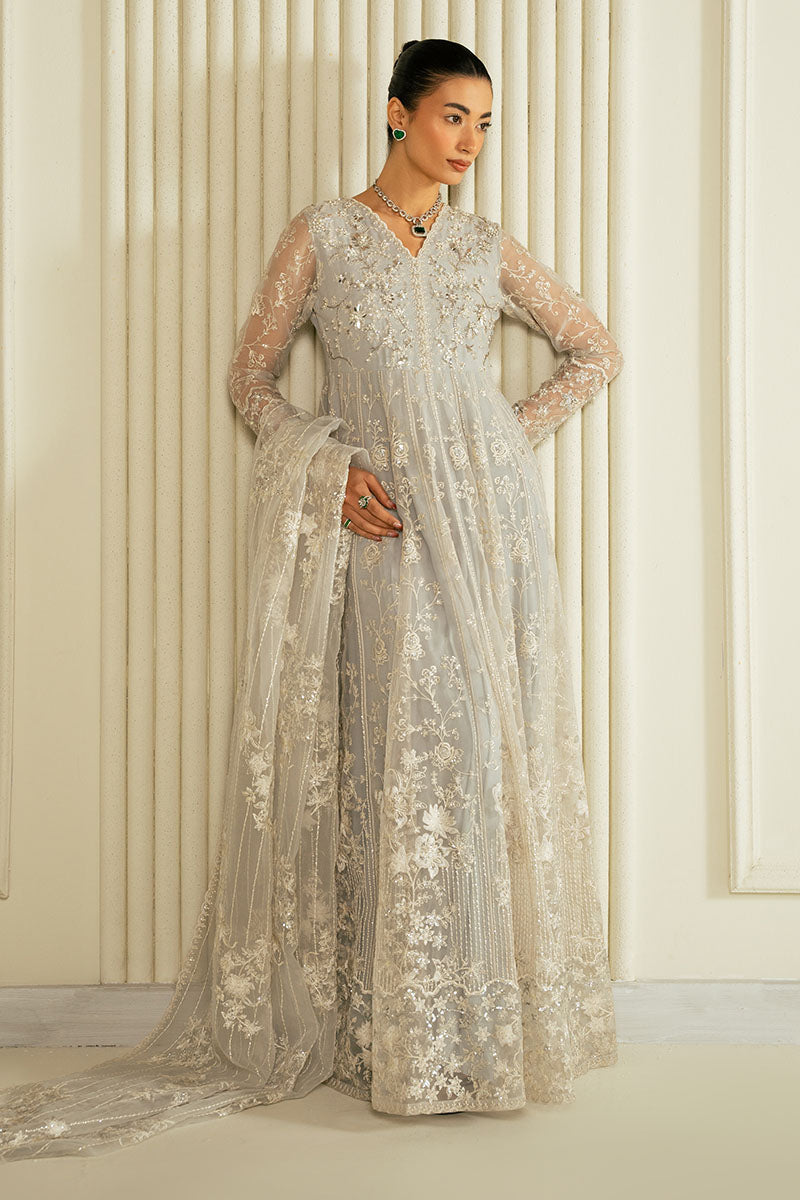 WHISPERING BLUE-2PC ORGANZA EMBROIDERED PRET