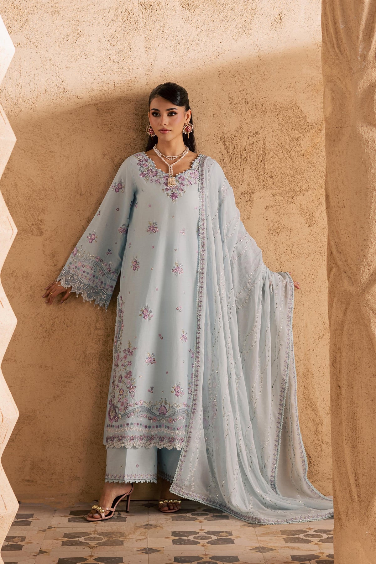 Ice 3Pc - Embroidered Festive Pret