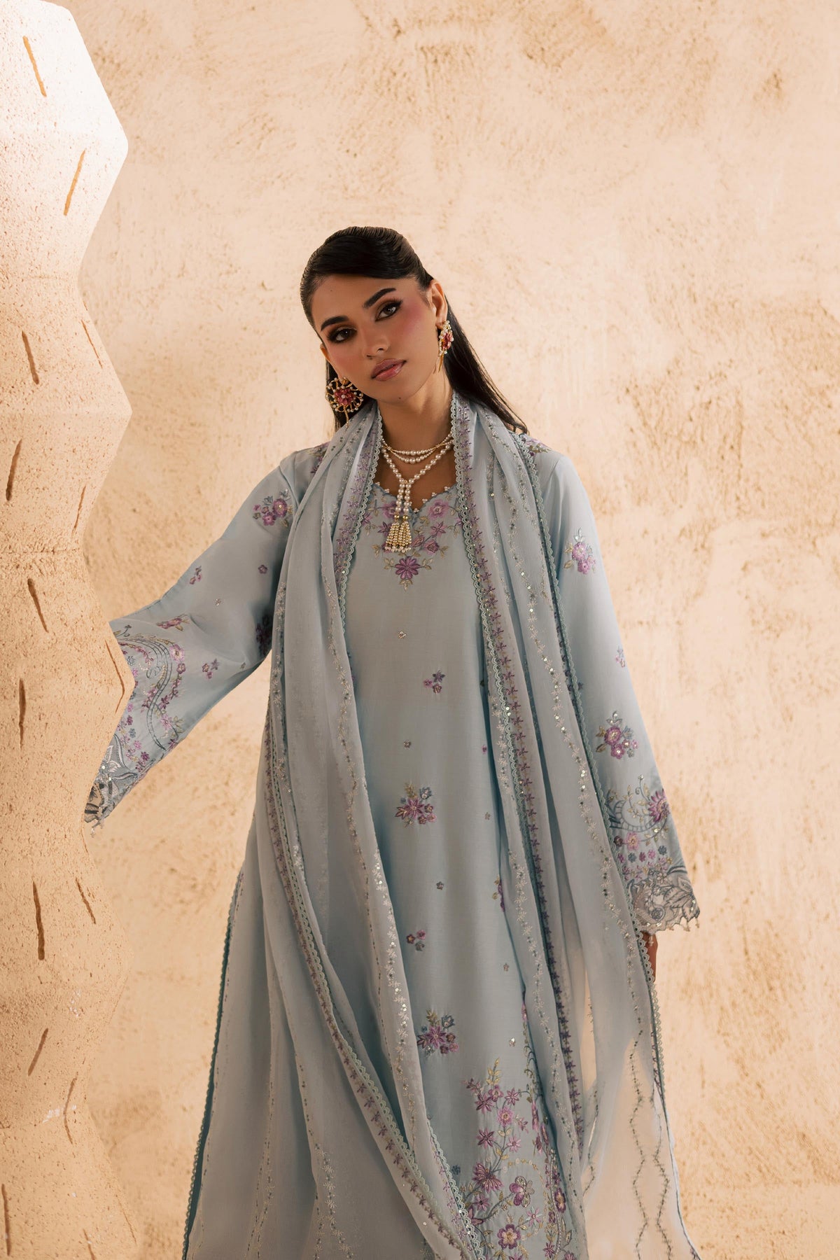 Ice 3Pc - Embroidered Festive Pret