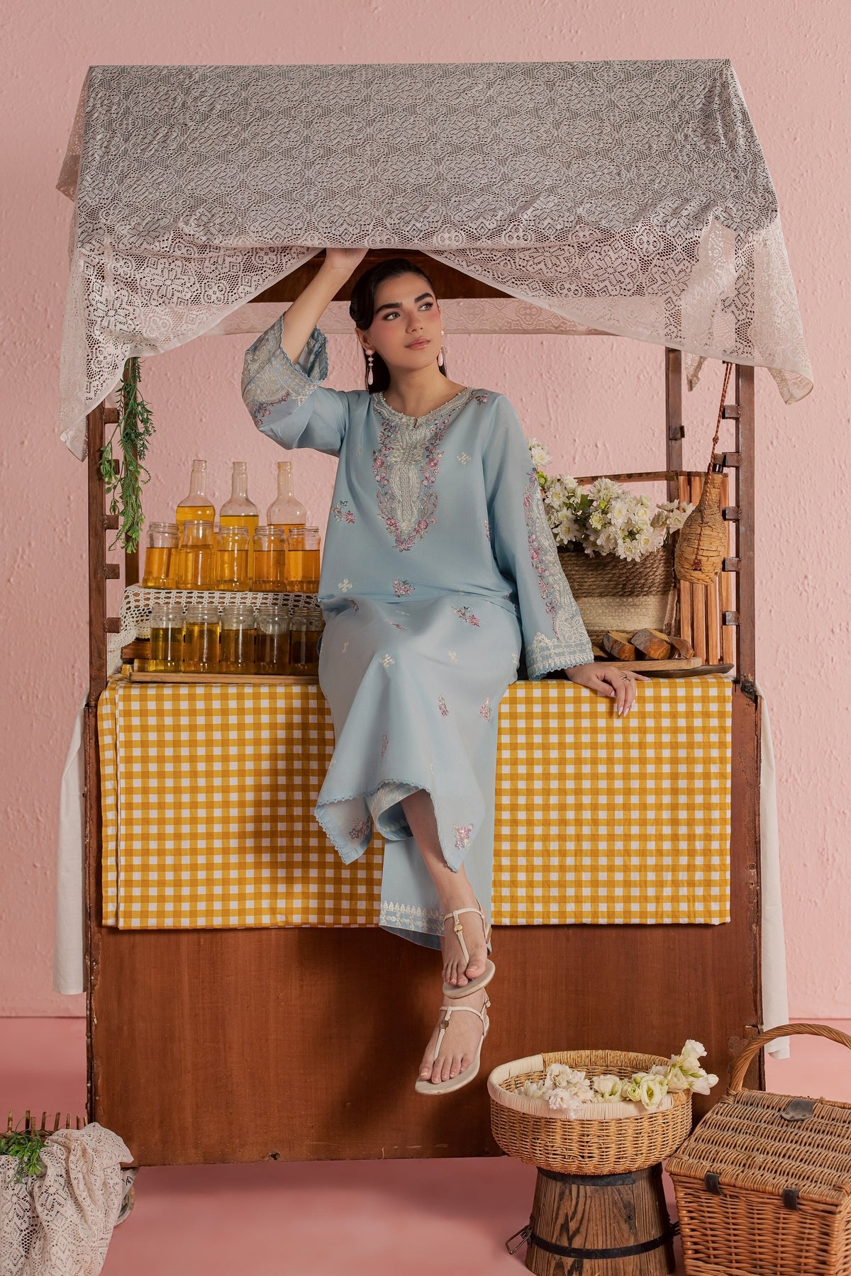 Ilya 2Pc - Embroidered Lawn Dress