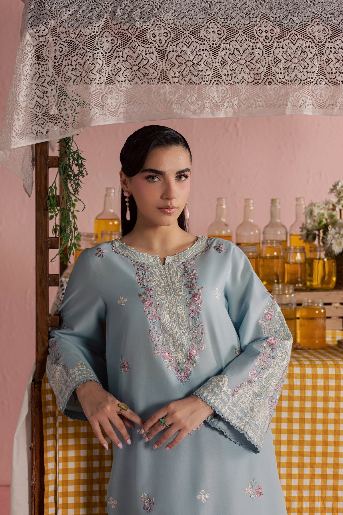 Ilya 2Pc - Embroidered Lawn Dress