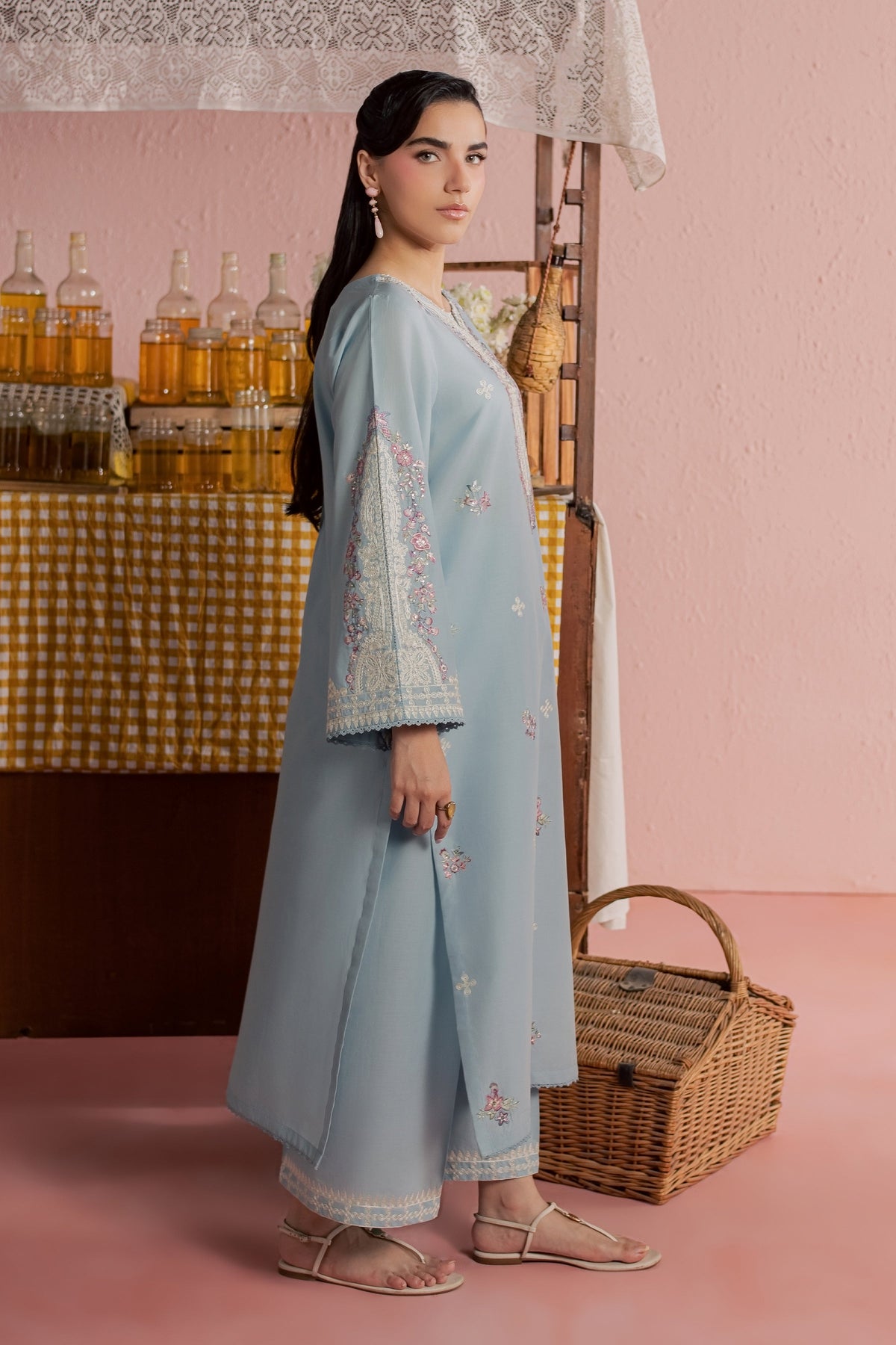 Ilya 2Pc - Embroidered Lawn Dress