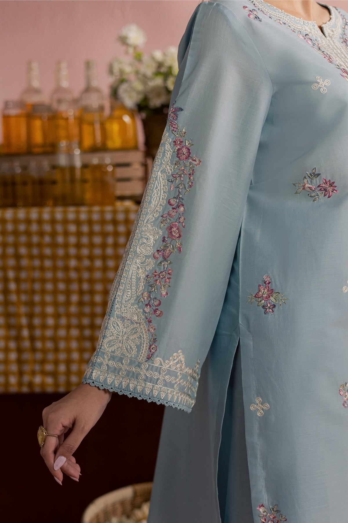 Ilya 2Pc - Embroidered Lawn Dress