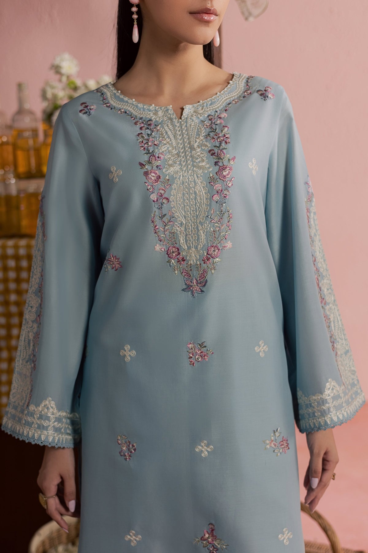 Ilya 2Pc - Embroidered Lawn Dress