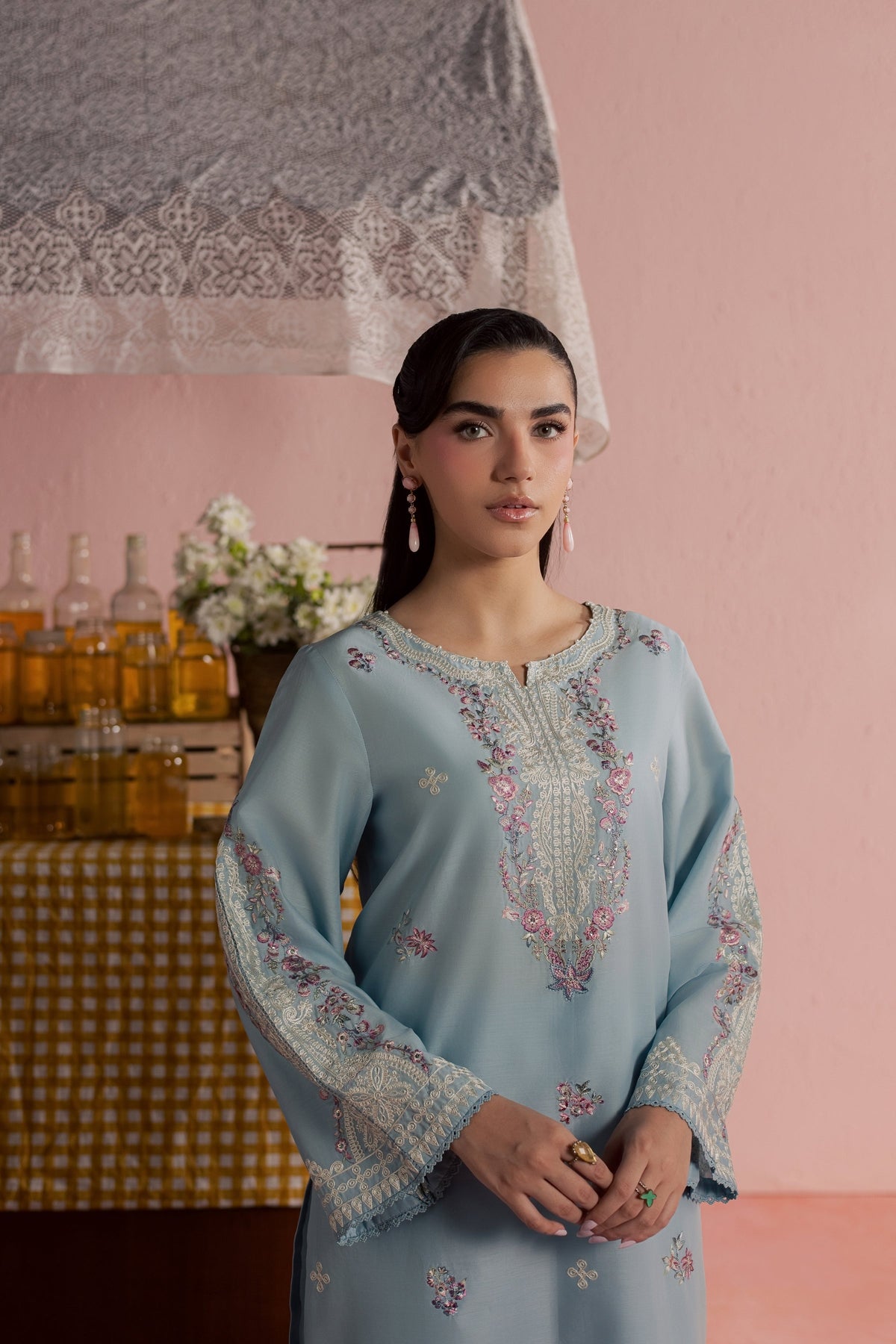 Ilya 2Pc - Embroidered Lawn Dress