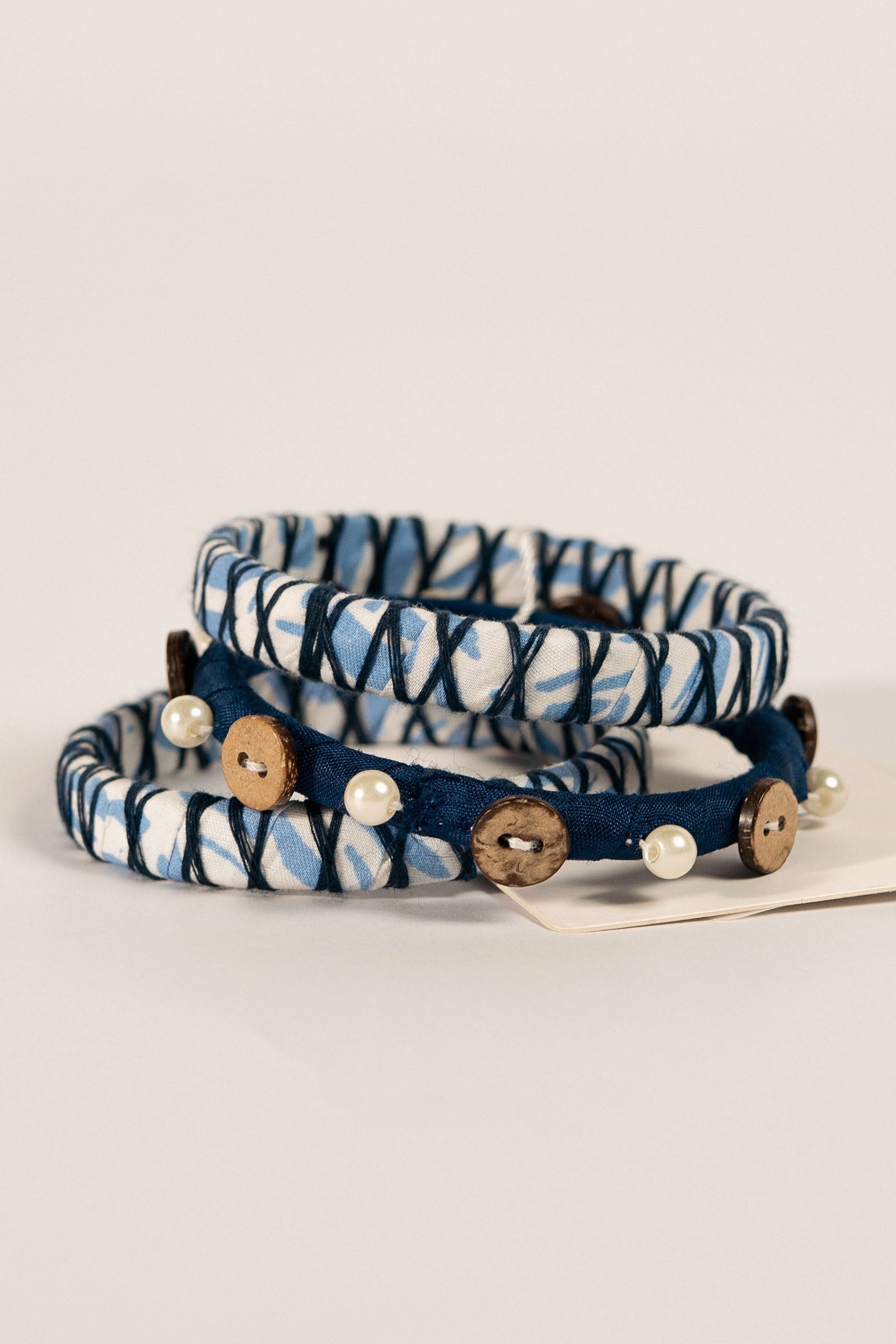 Indigo Pearl Bangles