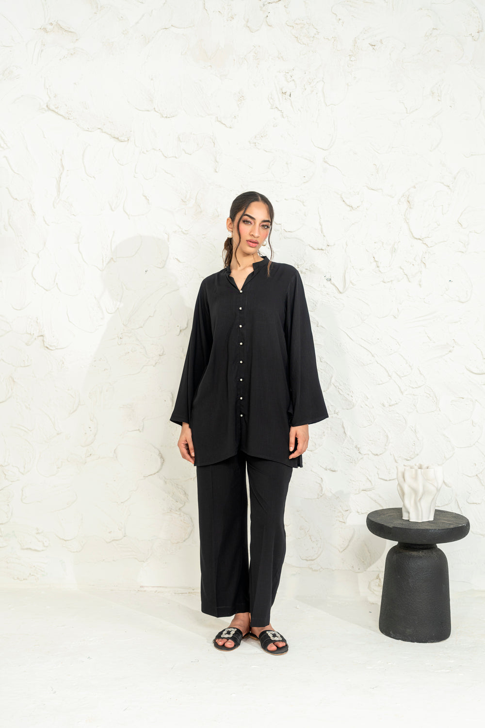 Irish Linen Black Pants