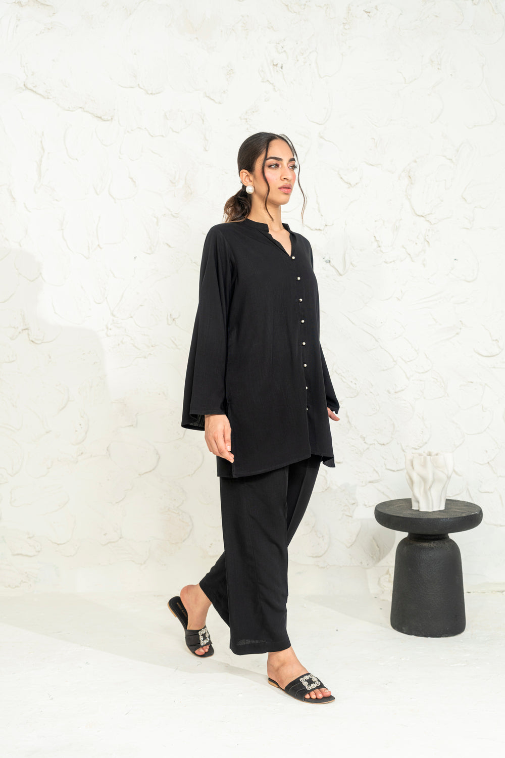 Irish Linen Black Pants