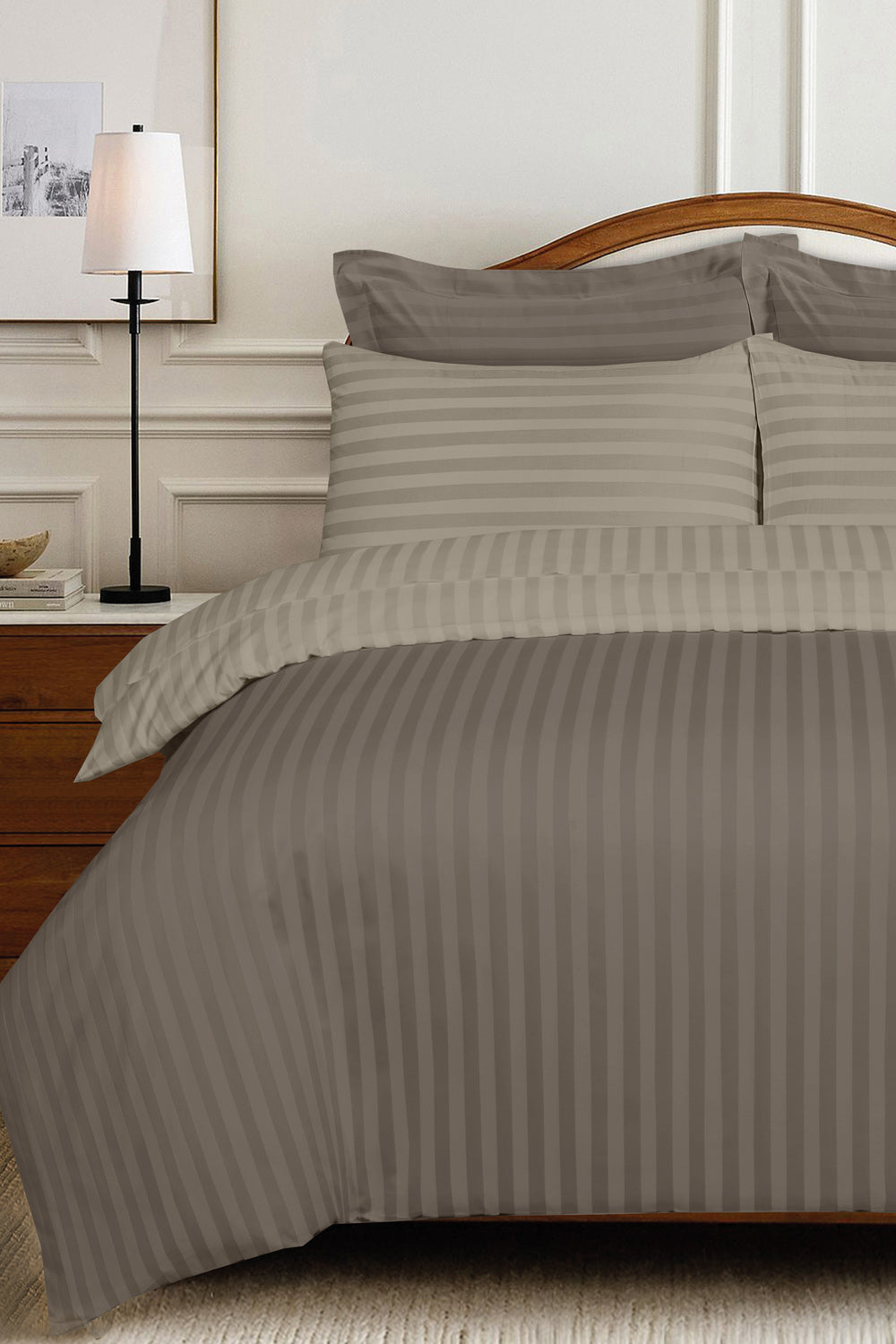 Brindle and Island Fossil Luxury Stripe Quilt Cover Set