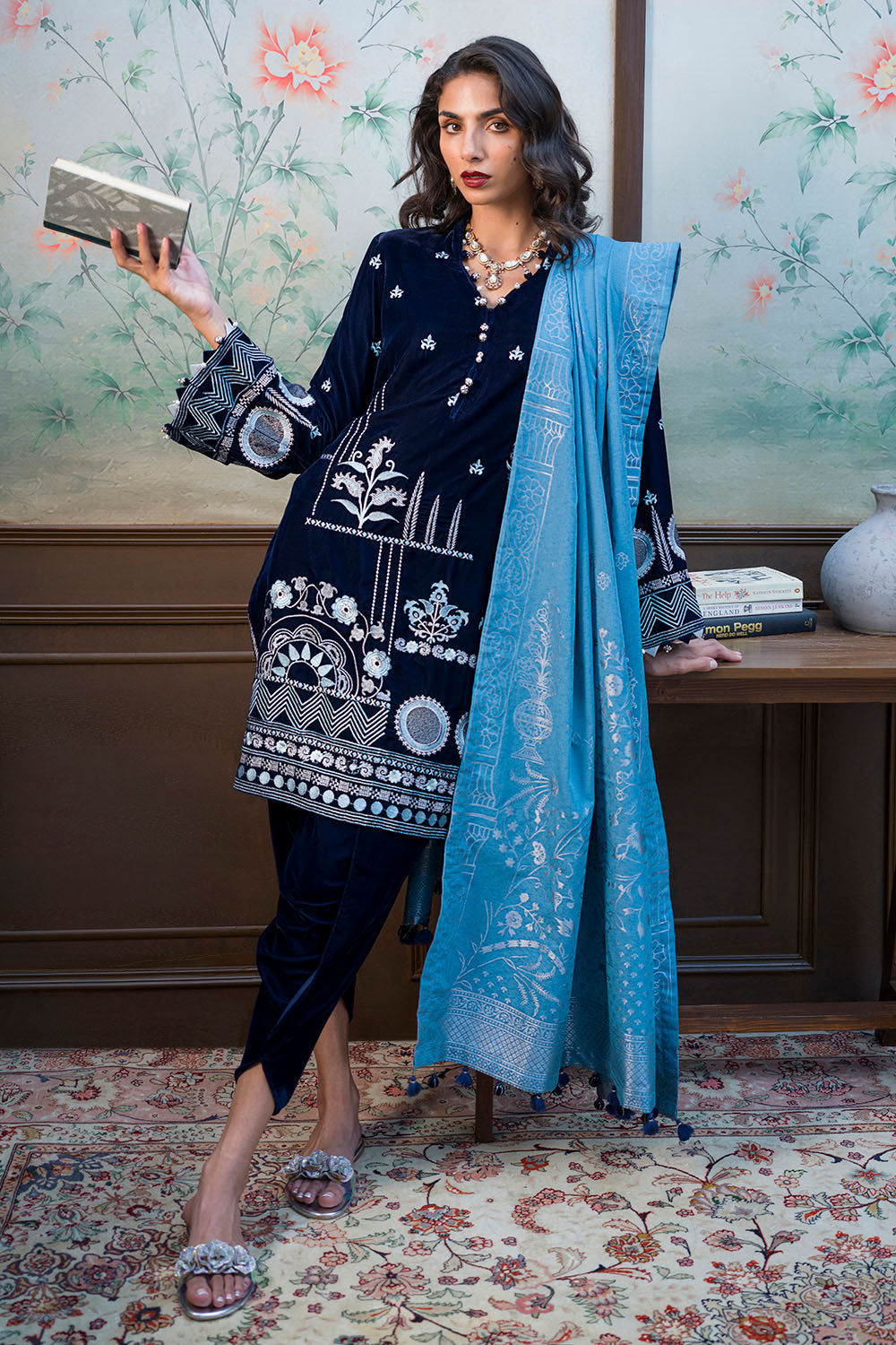 3 Piece Embroidered Suit