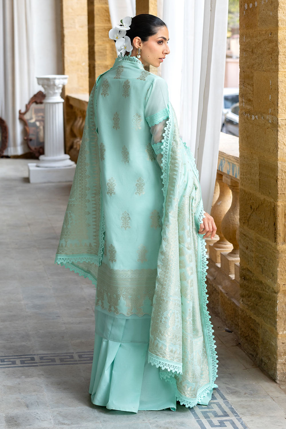 3 Piece Jacquard Suit with Dupatta
