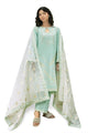 3 Piece Embroidered Lawn Suit with Embroidered Organza Details and Jacquard Dupatta