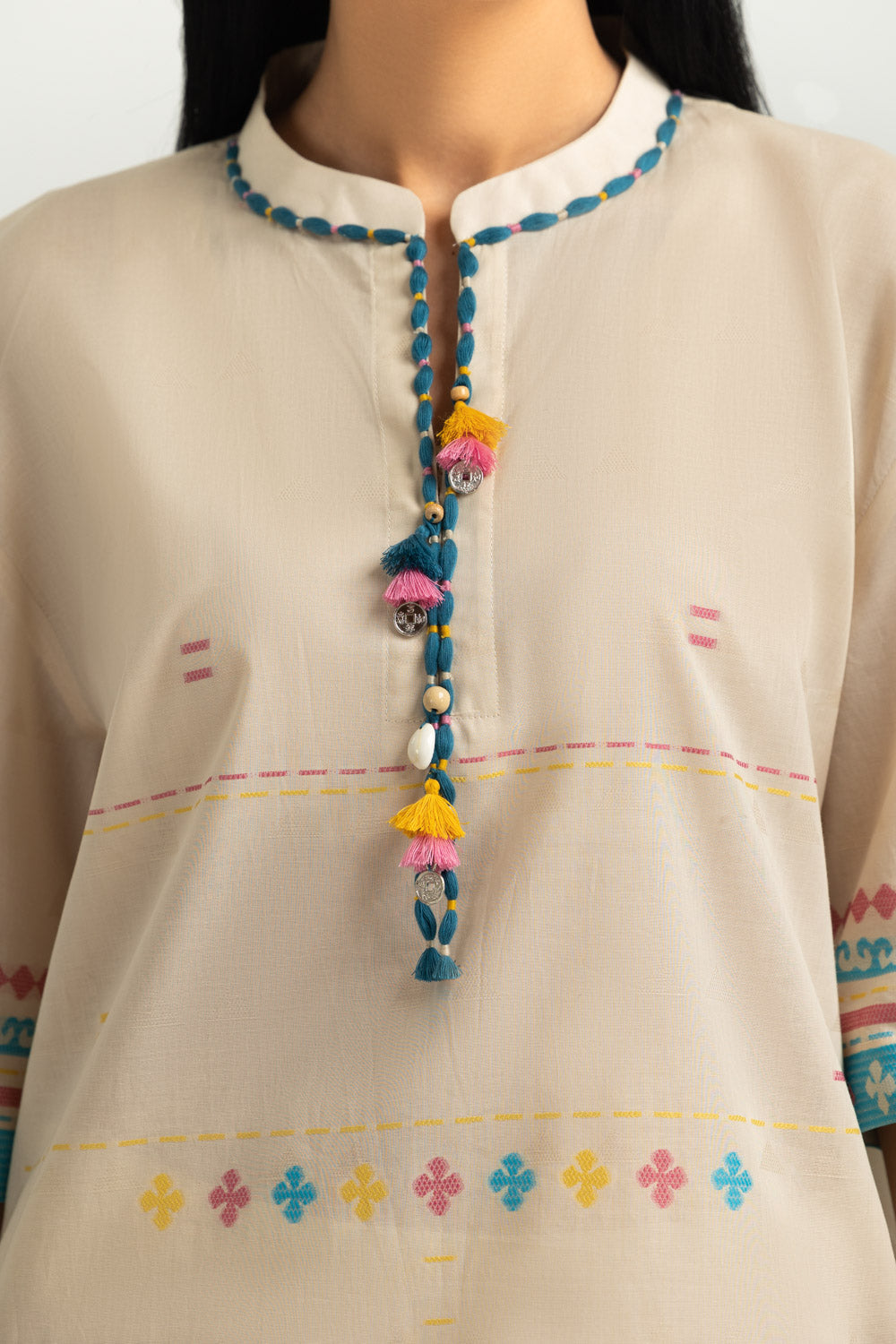Jacquard Dyed Co-Ord Set - W-AP-26-484878