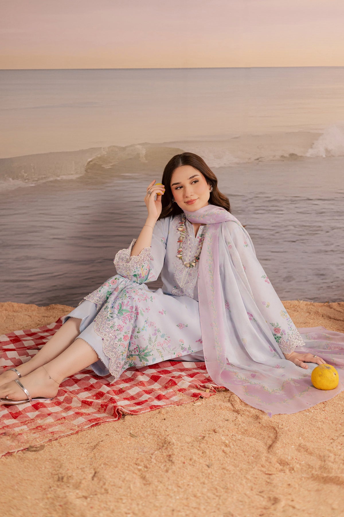 Joelle 3Pc - Printed Lawn Dress
