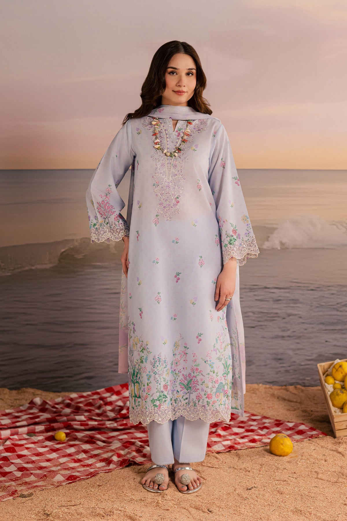 Joelle 3Pc - Printed Lawn Dress