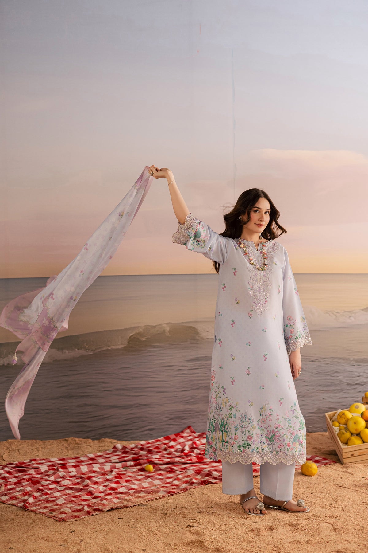 Joelle 3Pc - Printed Lawn Dress