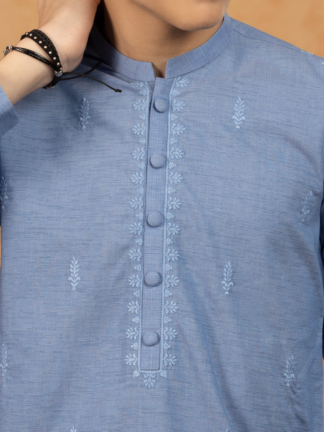 Blue Blended Kurta - ALT-K-036