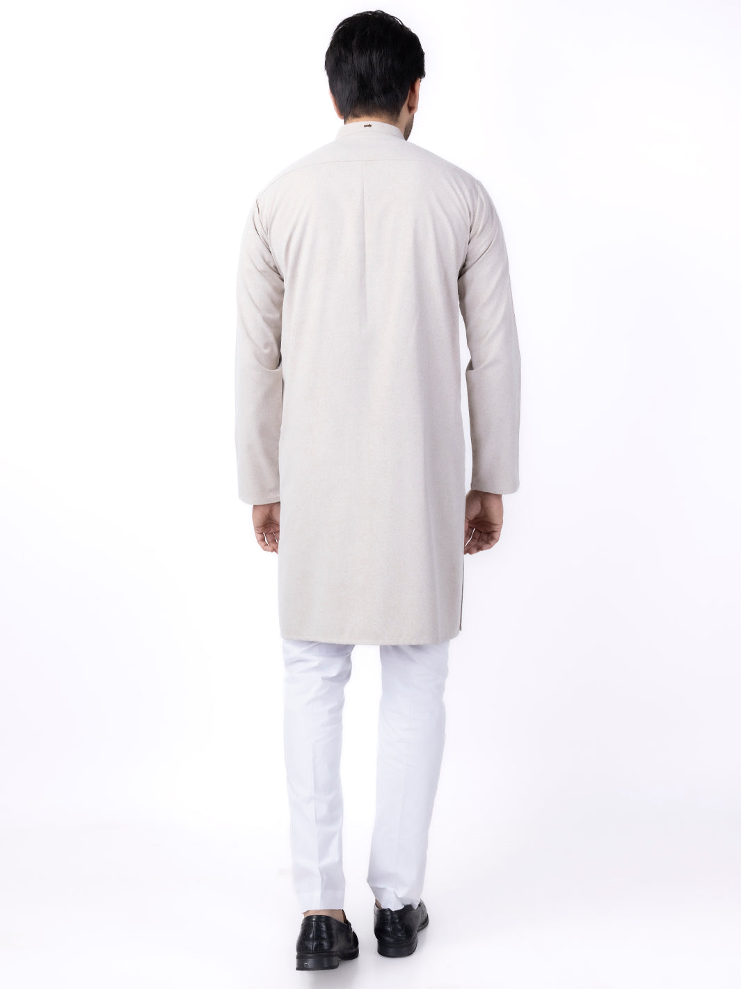 Sand Brown Blended Kurta - AL-K-1152