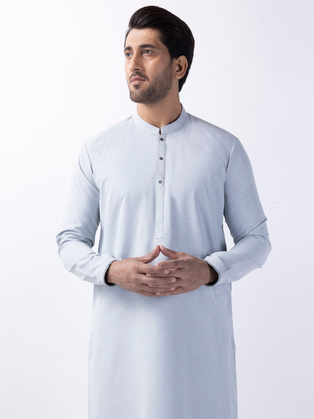 Light Blue Blended Kurta - AL-K-1156