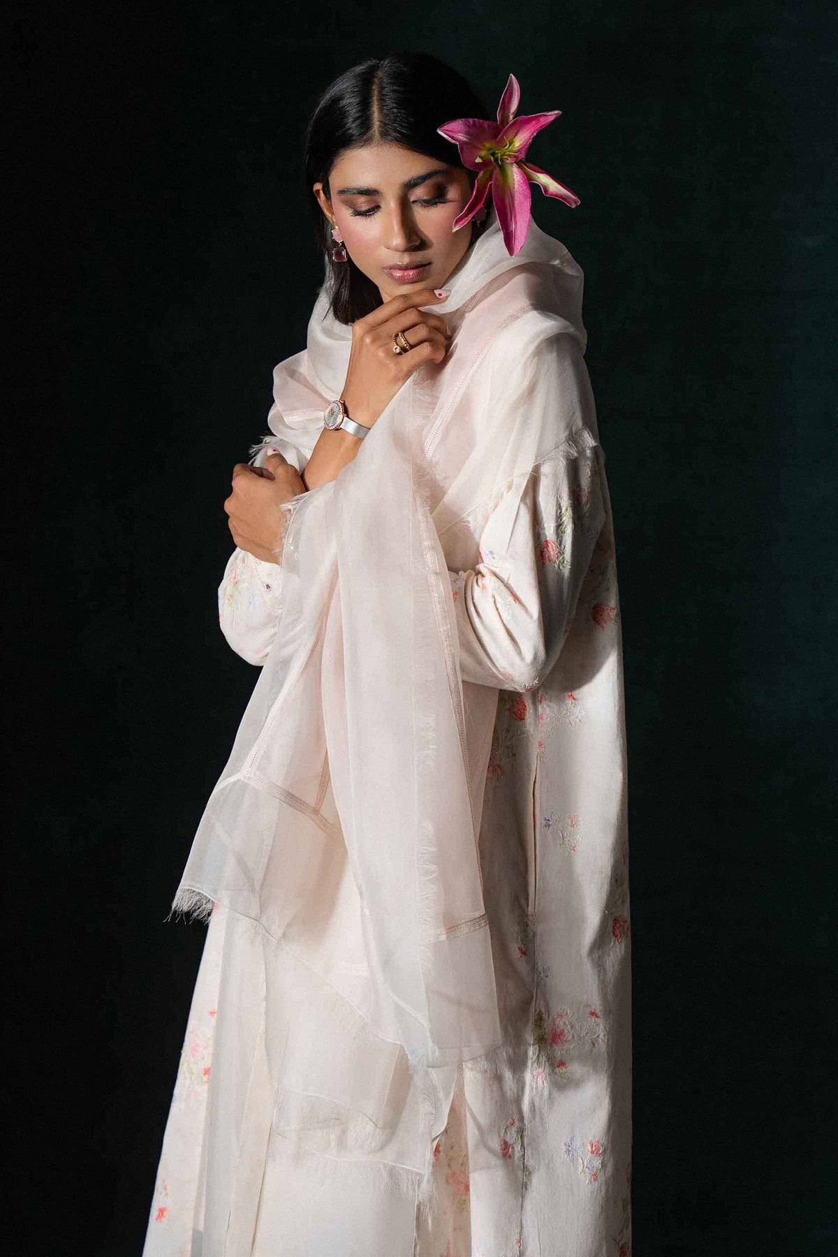 3 Piece - Printed Embroidered Suit - KBS26-07
