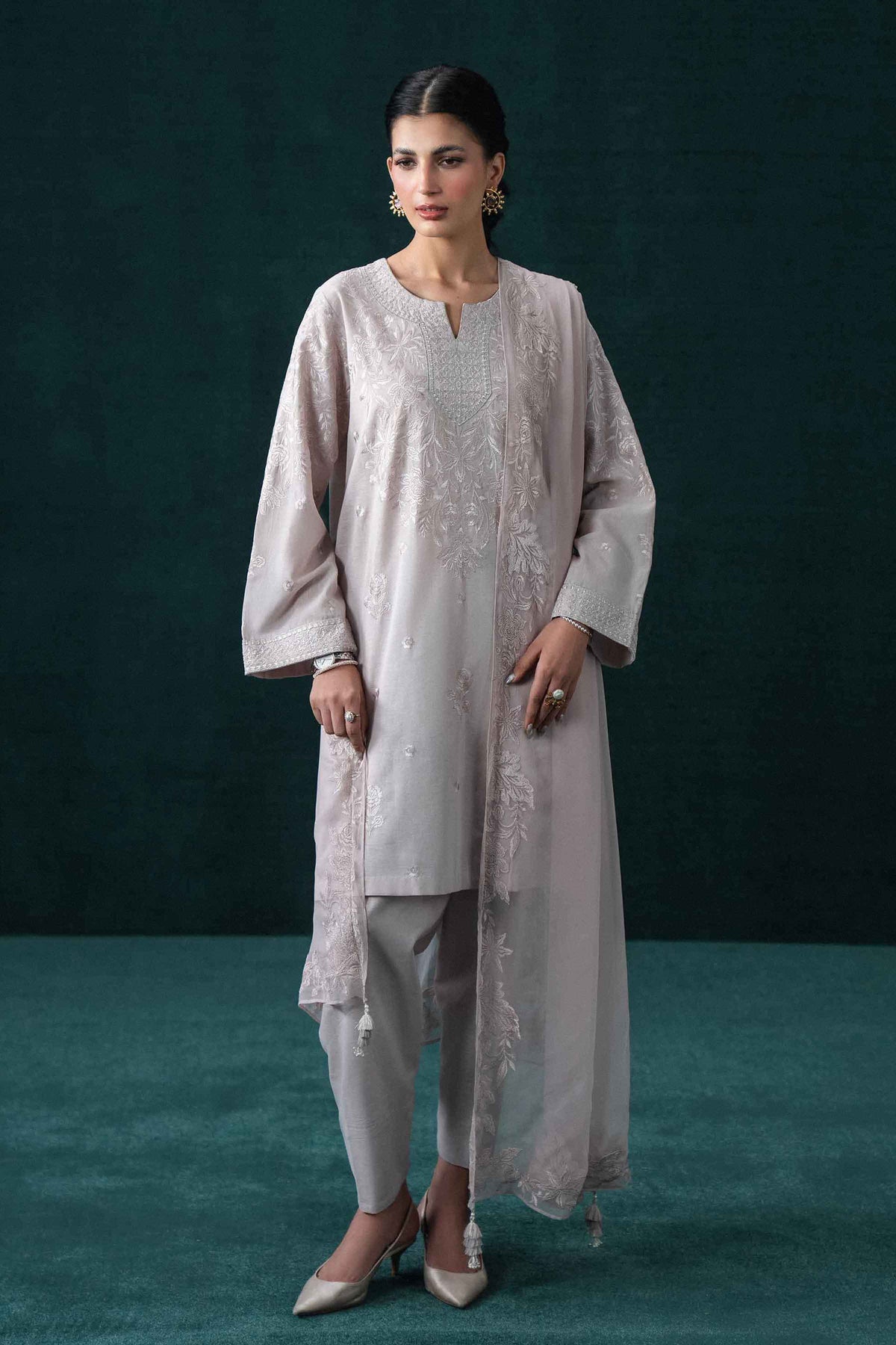 3 Piece - Embroidered Suit - KBS26-38