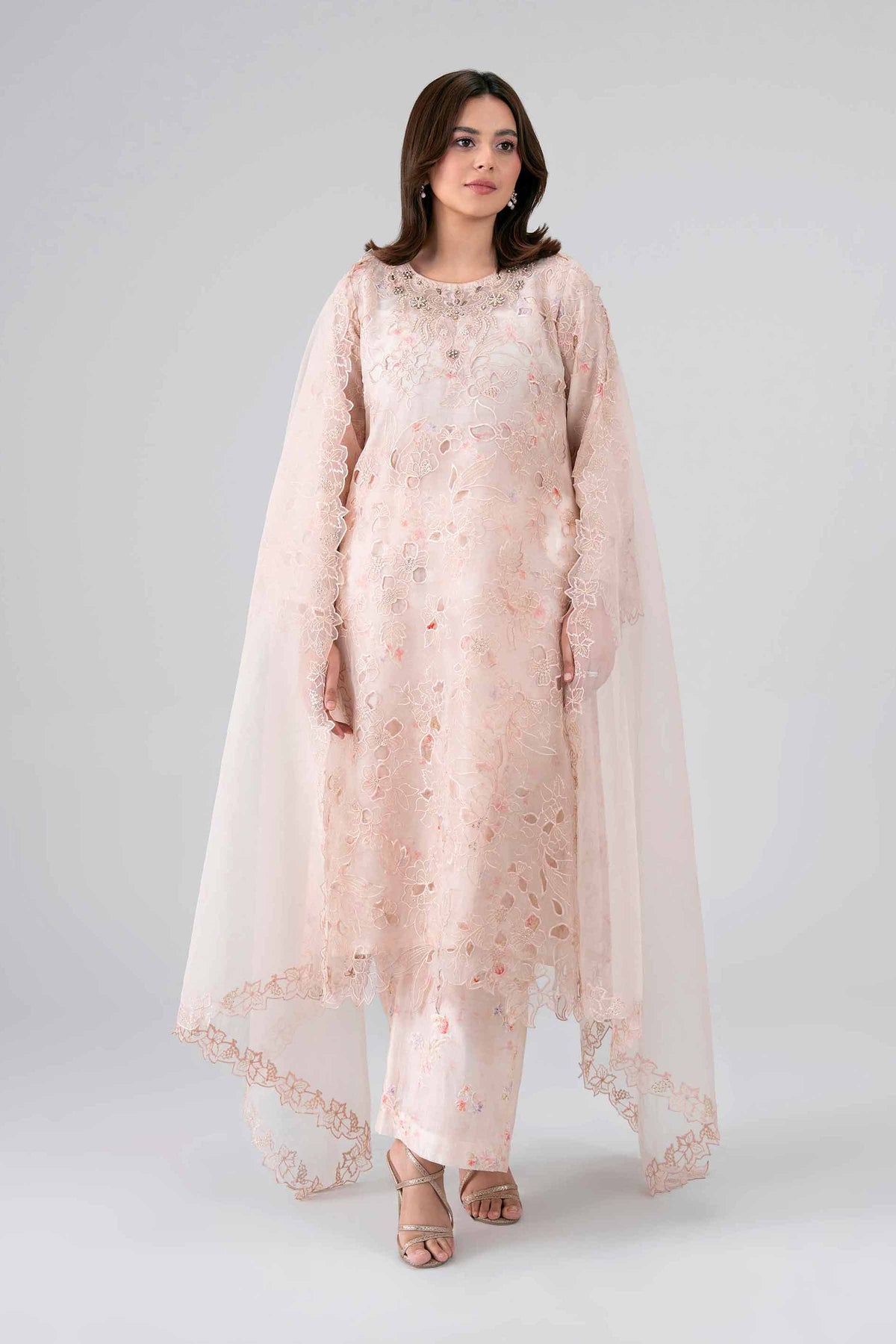 3 Piece - Printed Embroidered Suit - KBS26-40