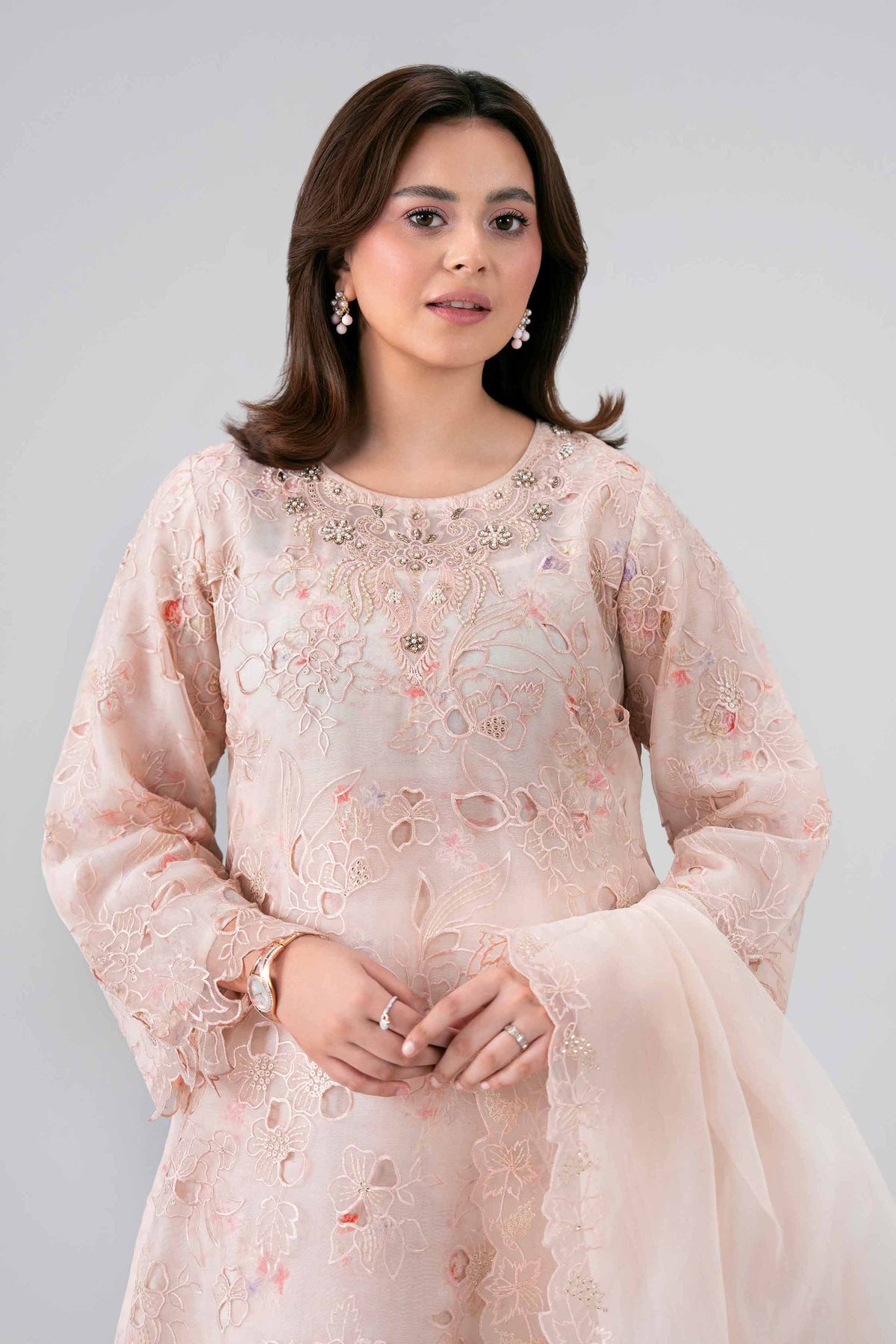 3 Piece - Printed Embroidered Suit - KBS26-40