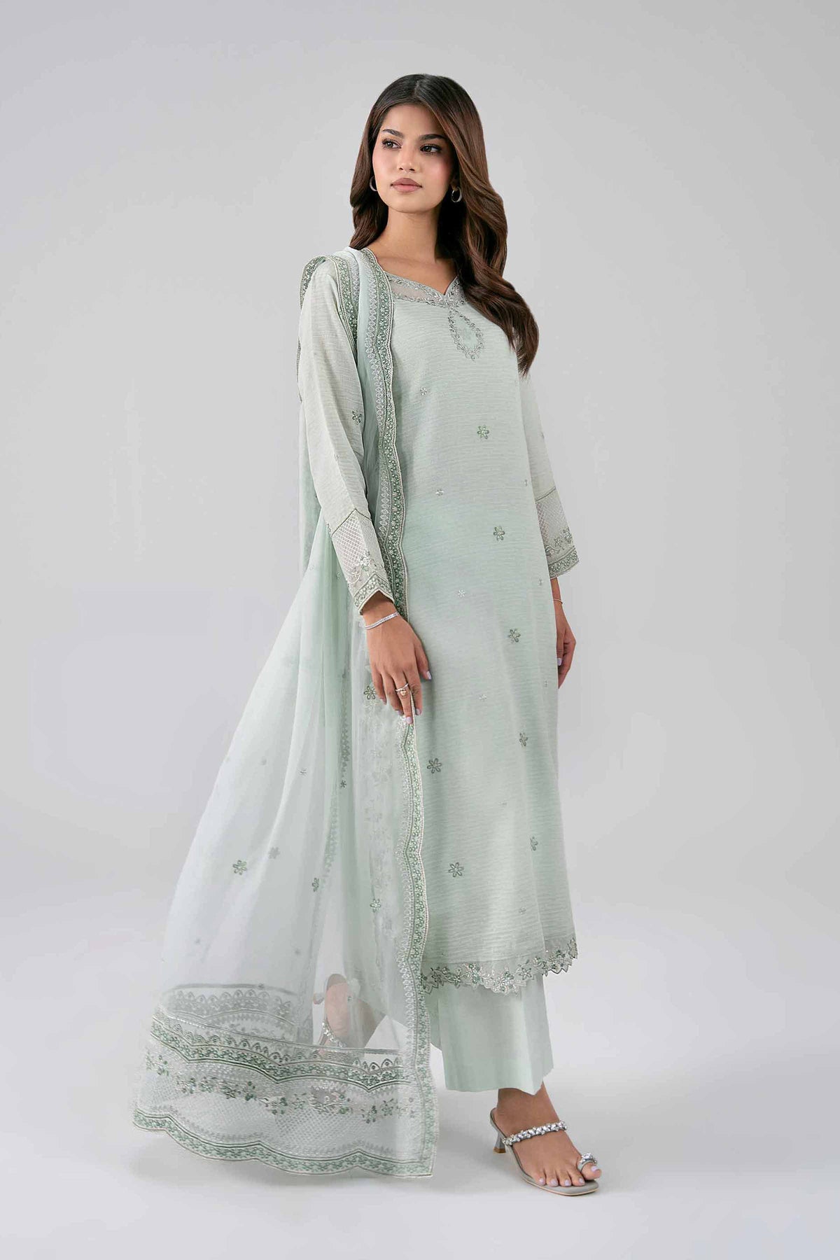 3 Piece - Embroidered Suit - KBS26-63