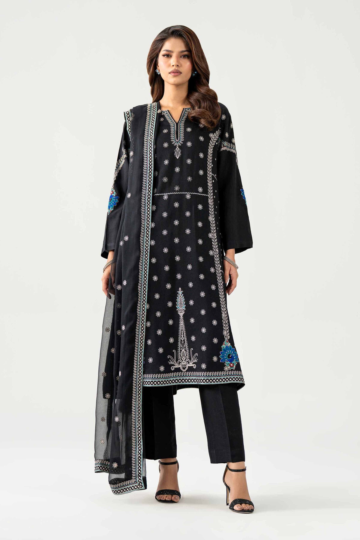 3 Piece - Embroidered Suit - KBS26-81