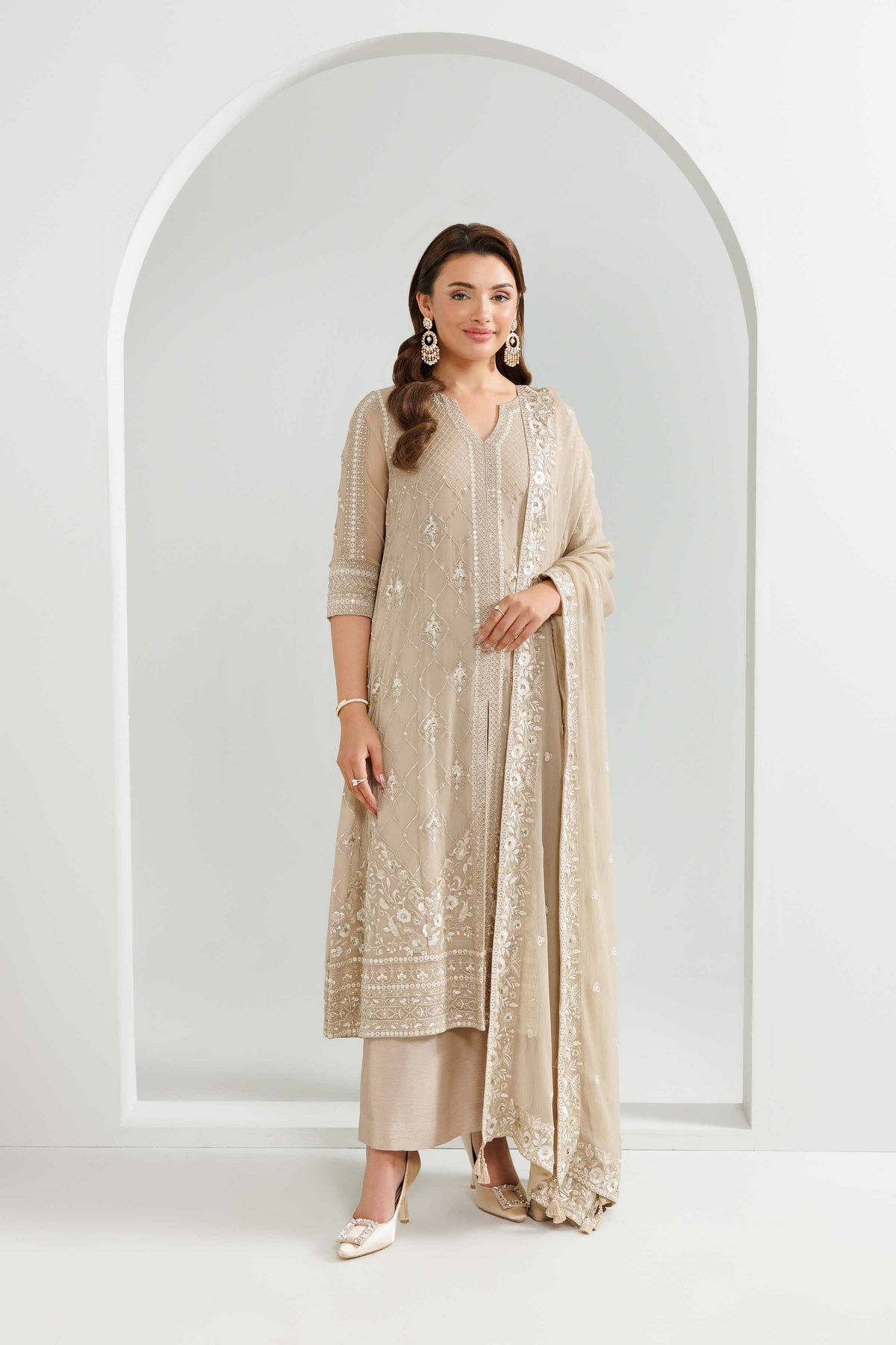 3 Piece - Embroidered Suit - KBW25-81