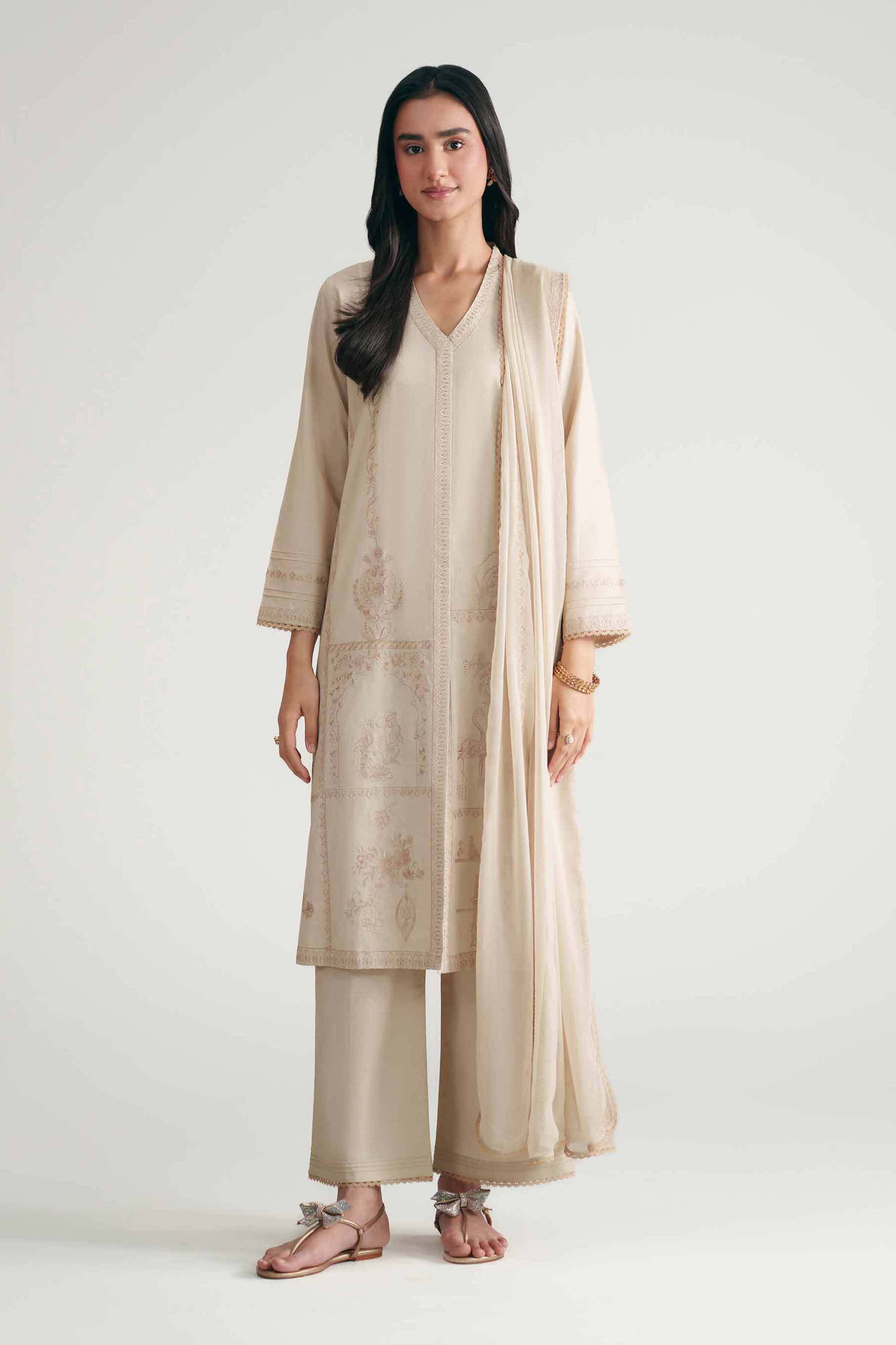 3 Piece - Embroidered Suit - KFE26-104