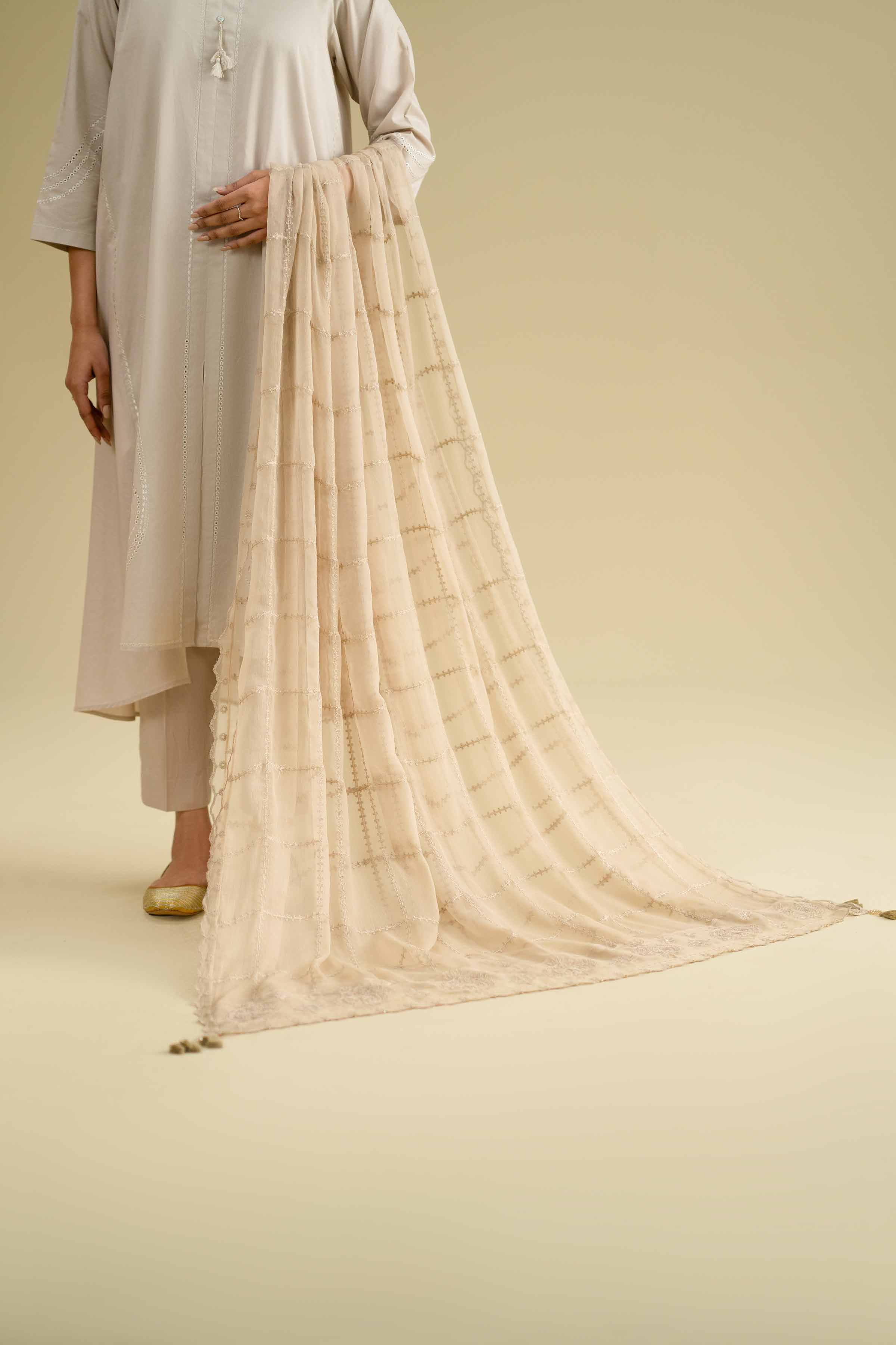 Embroidered Dupatta - KFE26-120
