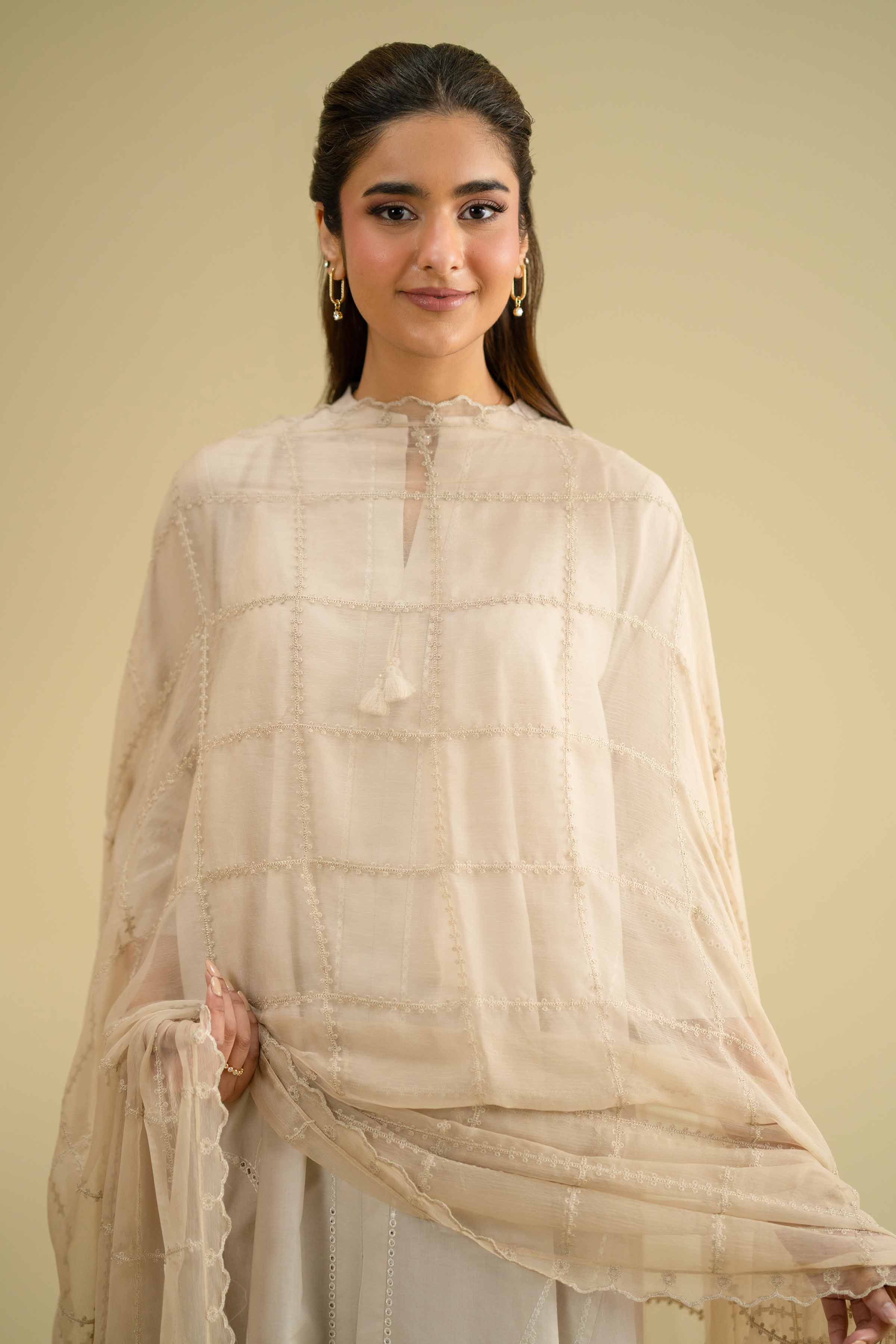 Embroidered Dupatta - KFE26-120